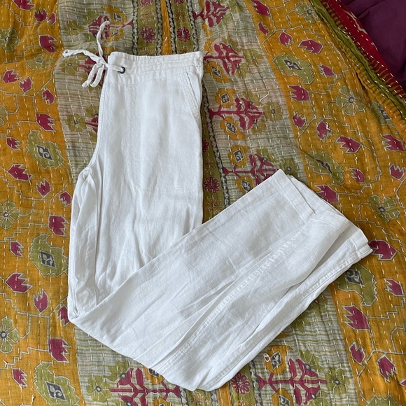 White linen pants M (fits S) - Picture 5 of 5